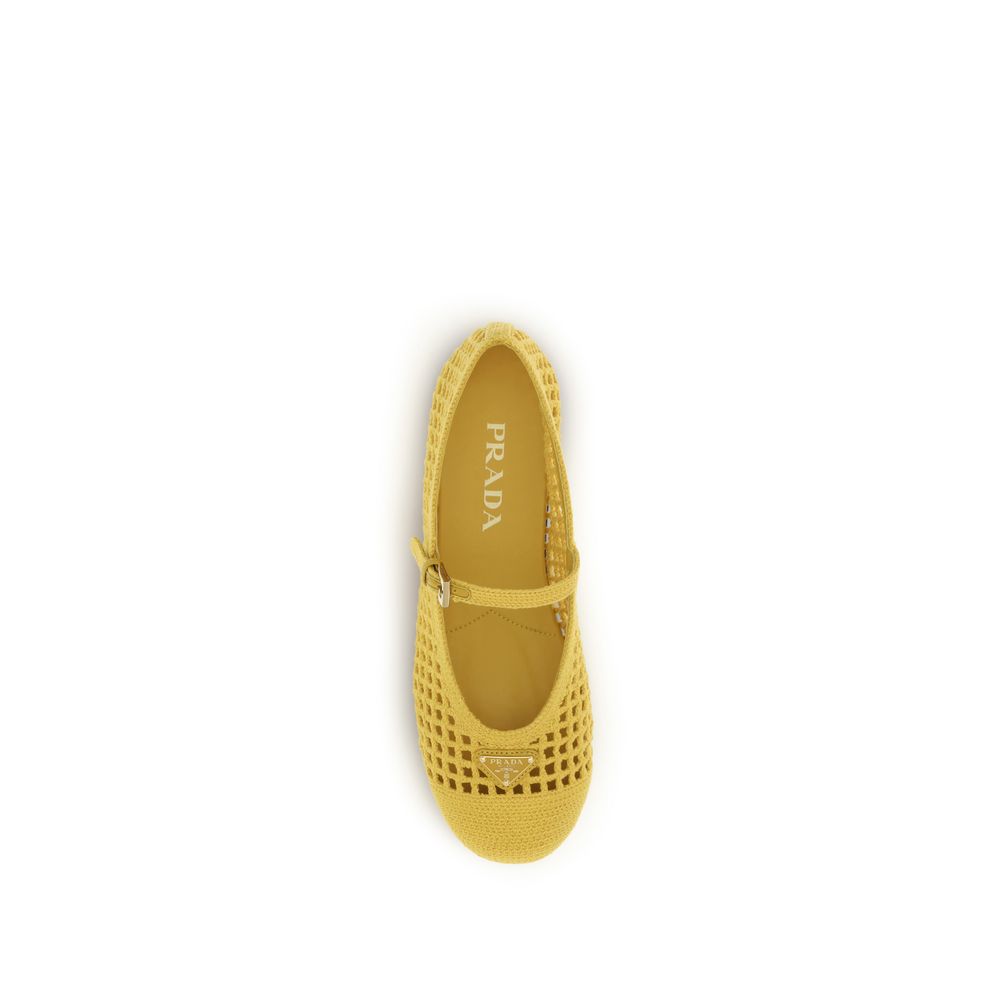 Prada Bicolor Cotton Ballet Flats Curated Luxury Accessories by Orvyn