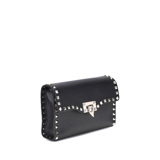 Valentino Garavani Black Rockstud leather Shoulder Bag