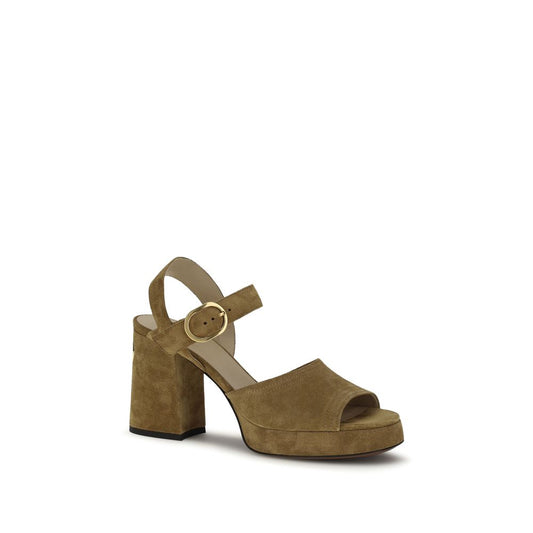 Valentino Garavani Beige Calf Leather Bos Taurus Platform Sandals Curated Luxury Accessories by Orvyn