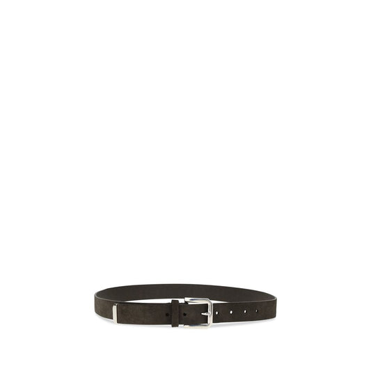 Brunello Cucinelli Black Calf Leather Bos Taurus Regular Belt Curated Luxury Accessories by Orvyn