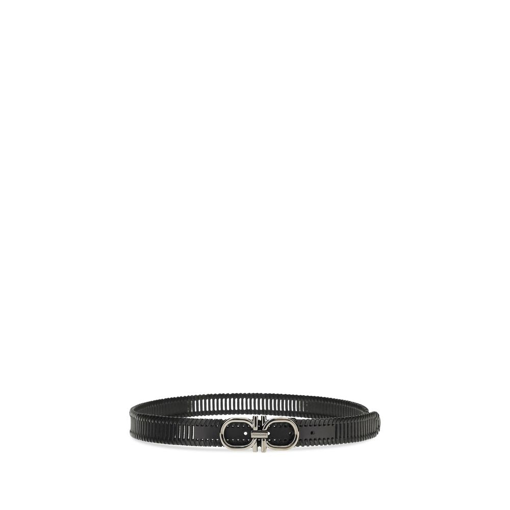 Ferragamo Black Calf Leather Bos Taurus Regular Belt Curated Luxury Accessories by Orvyn