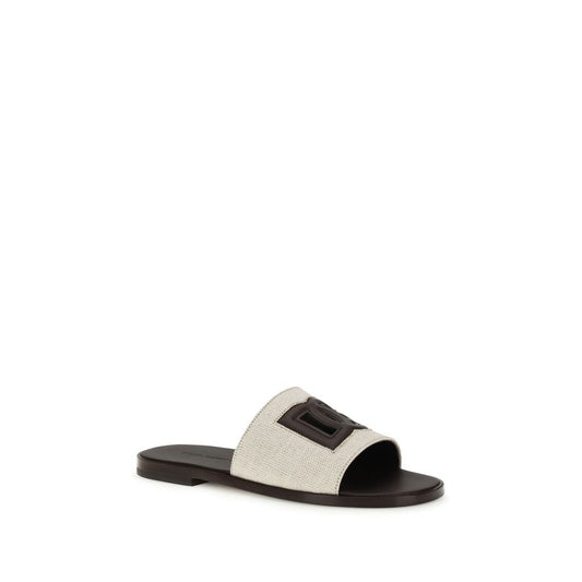 Dolce & Gabbana Beige Calf Leather Bos Taurus Sandals Curated Luxury Accessories by Orvyn