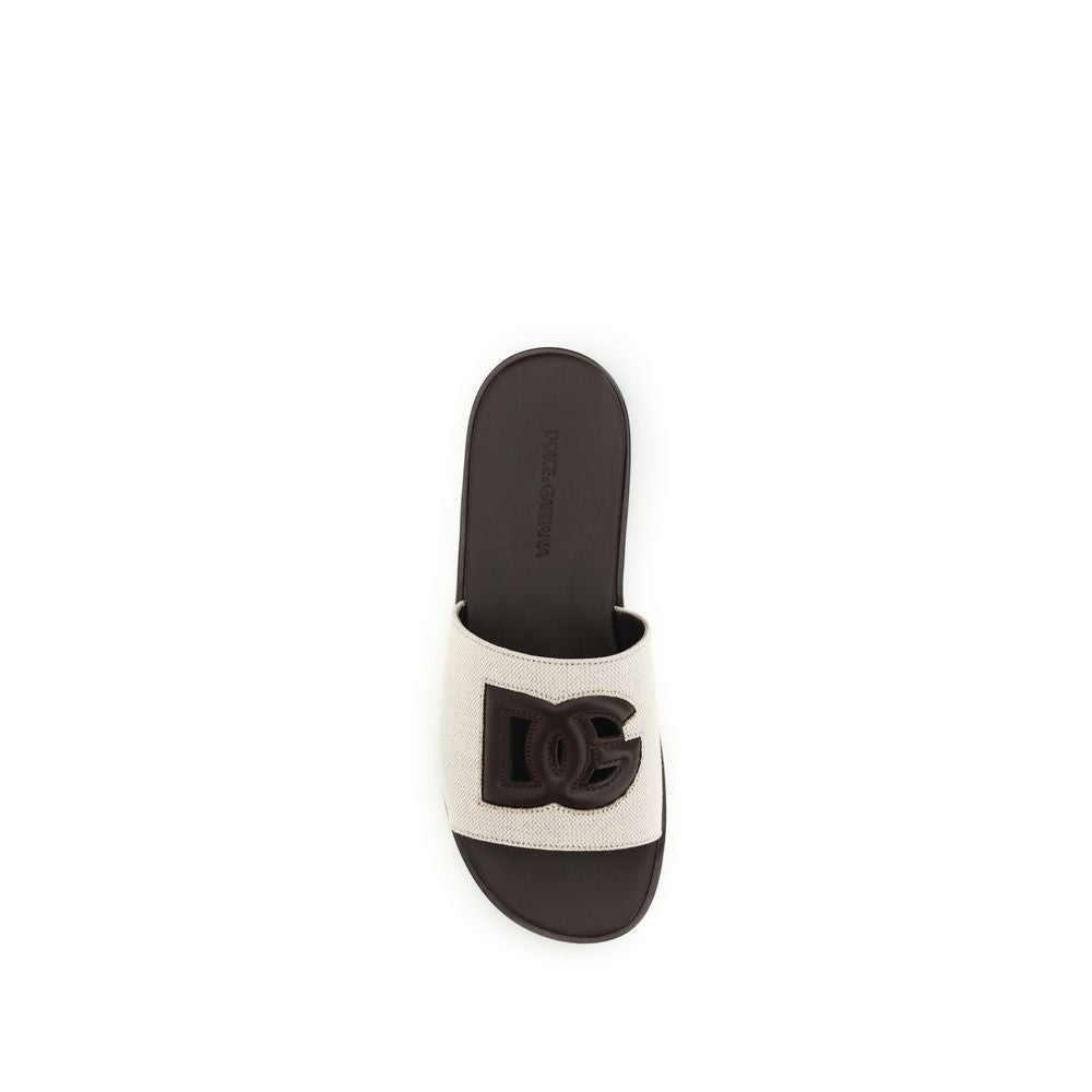 Dolce & Gabbana Beige Calf Leather Bos Taurus Sandals Curated Luxury Accessories by Orvyn