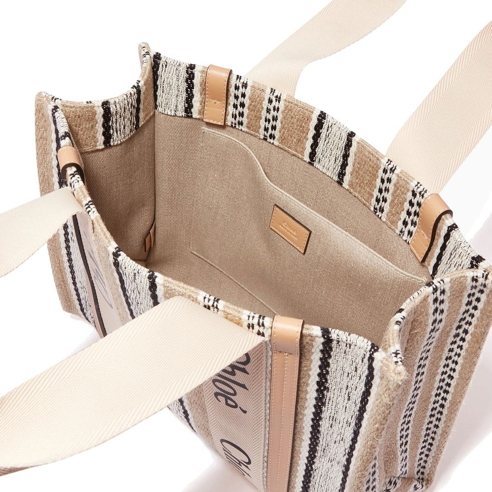 Chloé Beige Linen Tote Bag Curated Luxury Accessories by Orvyn