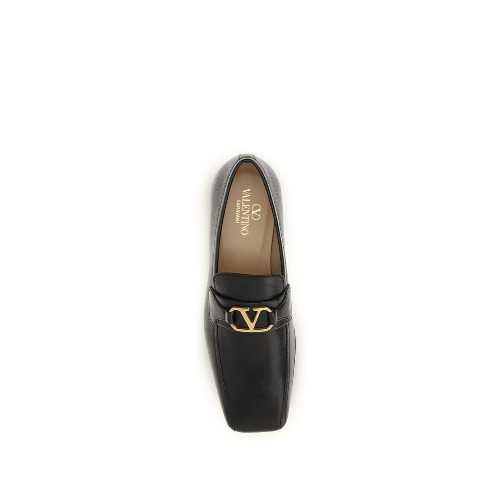 Valentino Garavani Black Goatskin Slip-On Loafers Curated Luxury Accessories by Orvyn