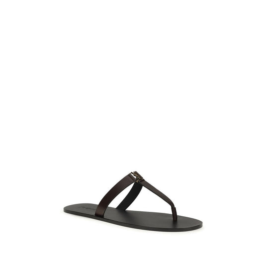 Saint Laurent Brown Babylone thong Sandals