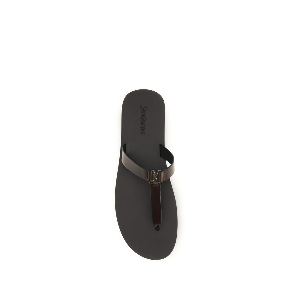 Saint Laurent Brown Babylone thong Sandals