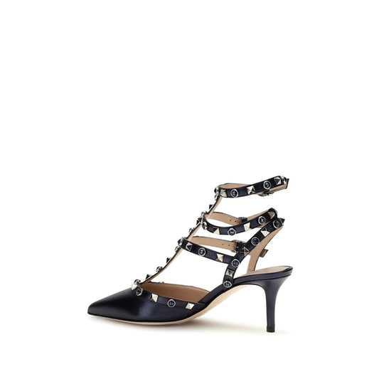 Valentino Garavani Blue Calf Leather Bos Taurus High Heel Pumps Curated Luxury Accessories by Orvyn