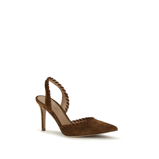 Gianvito Rossi Brown Calf Leather Bos Taurus High Heel Pumps Curated Luxury Accessories by Orvyn