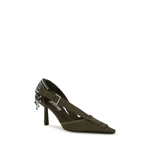Prada Bicolor Cotton High Heel Pumps Curated Luxury Accessories by Orvyn