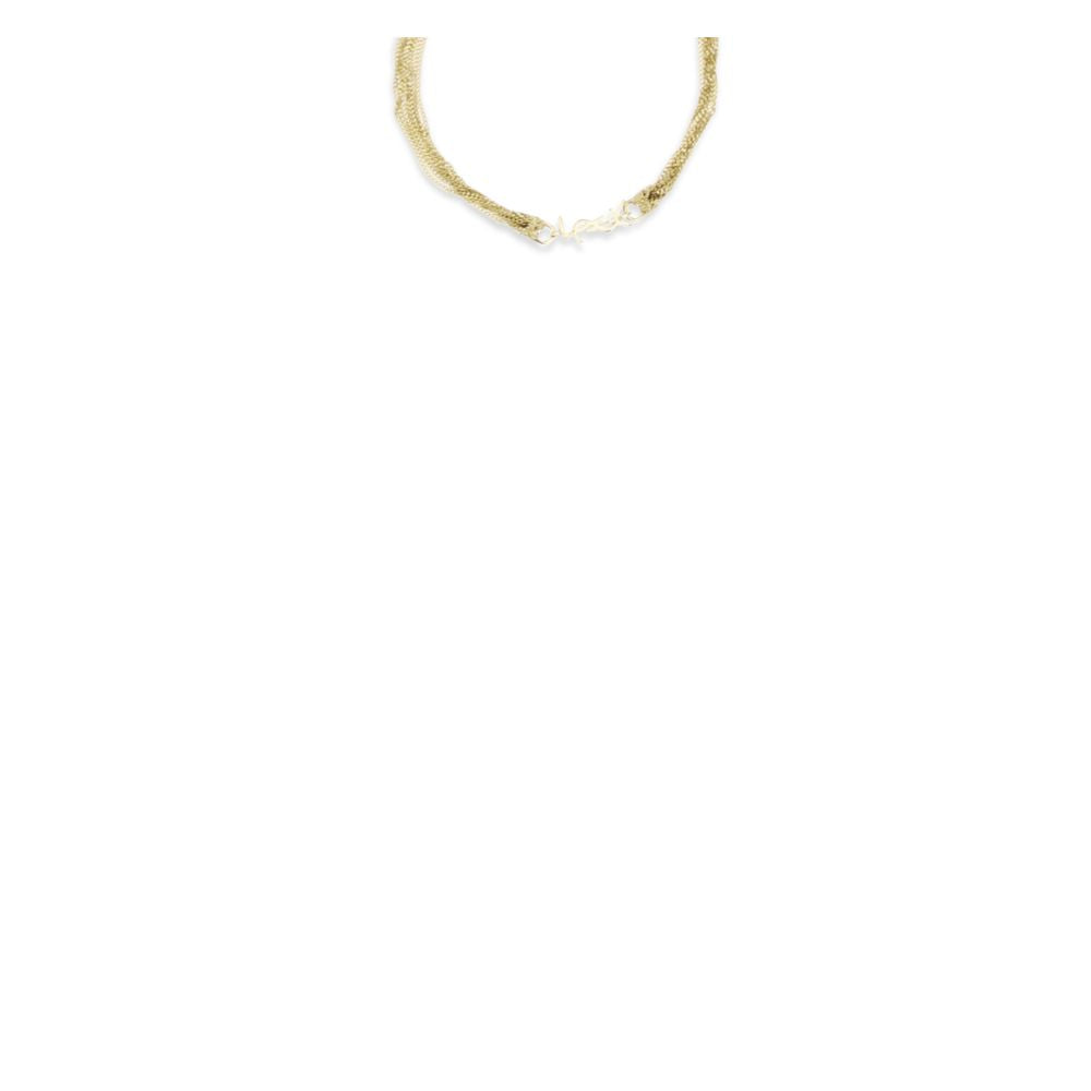 Saint Laurent Gold Brass Cassandre Tassel Bracelet