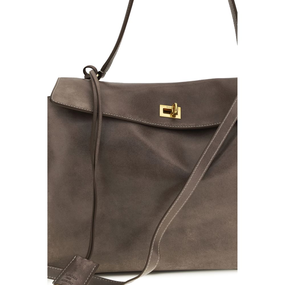 Balenciaga Gray Lamb Ovis Aries Aries Shoulder Bag Curated Luxury Accessories by Orvyn