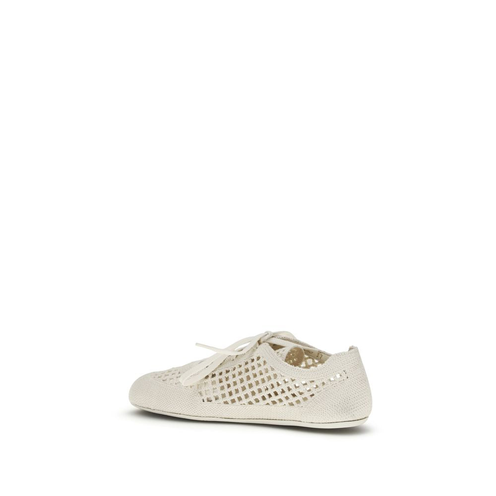 Prada Beige Fabric Low Top Sneakers Curated Luxury Accessories by Orvyn