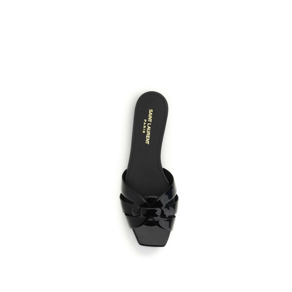 Saint Laurent Black Tribute patent leather Sandals