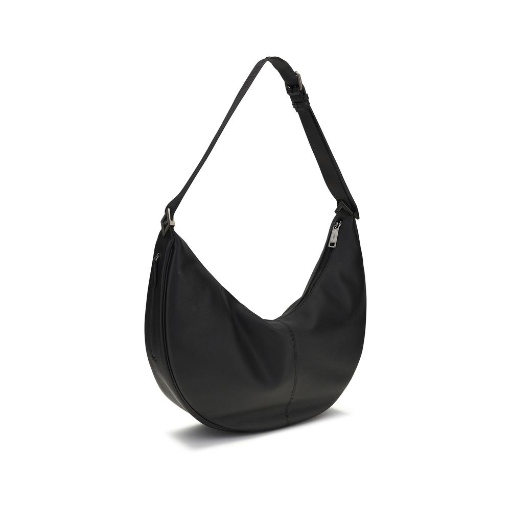 Fendi Black Calf Melon Shoulder Bag