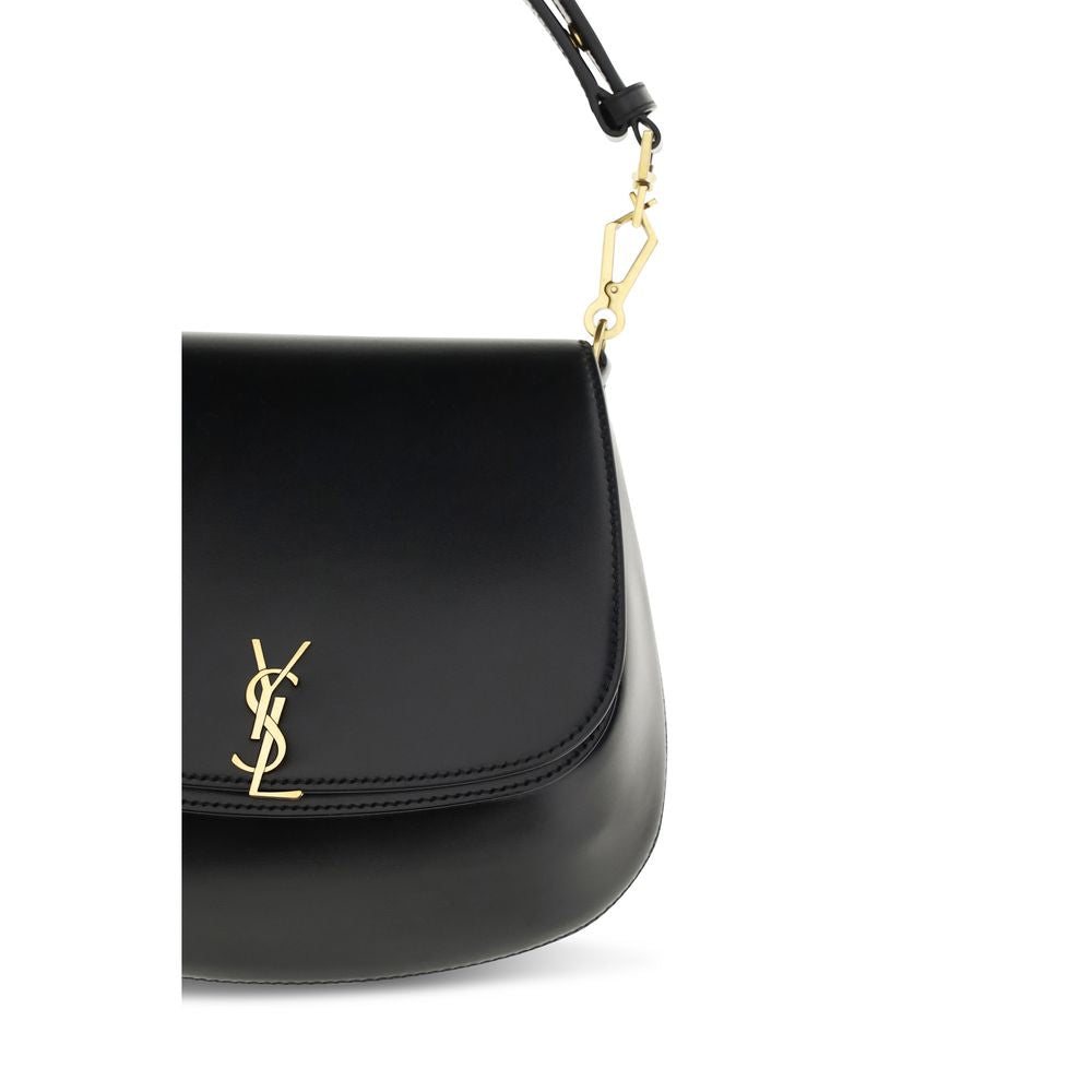 Saint Laurent Black Calf Leather Bos Taurus Handbag Curated Luxury Accessories by Orvyn