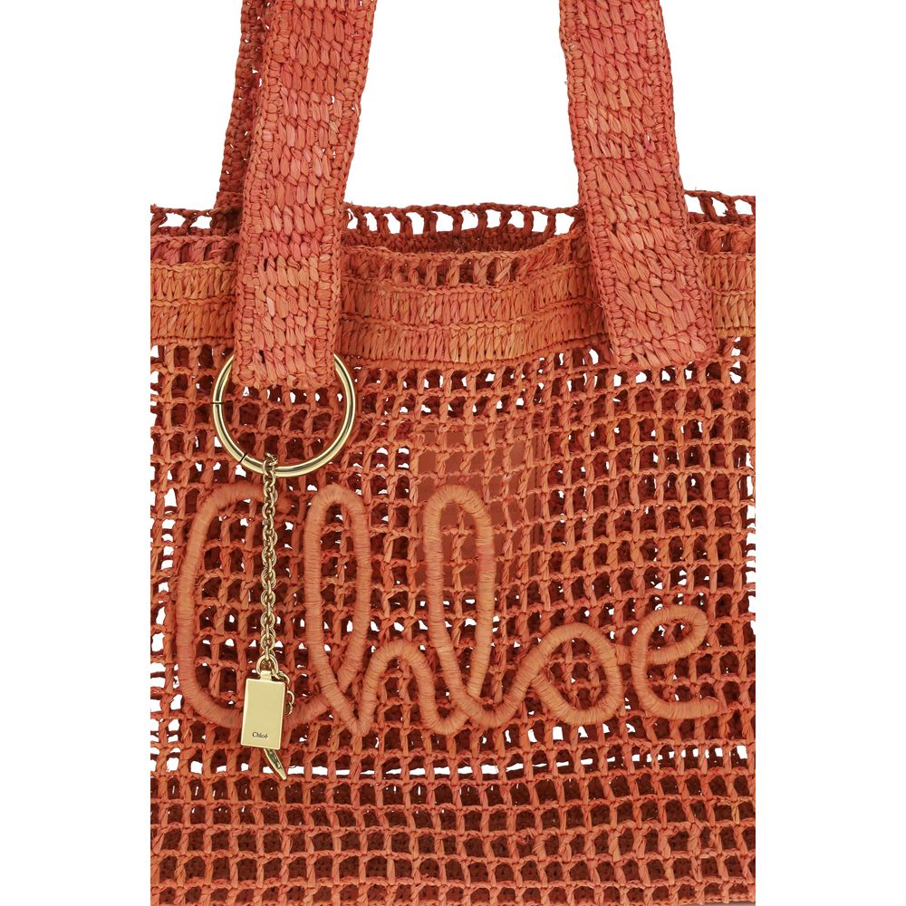 Chloé Multicolor Raffia Shoulder Bag Curated Luxury Accessories by Orvyn