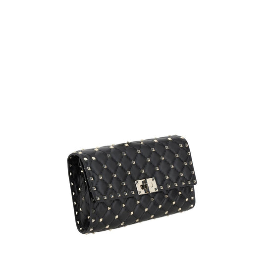 Valentino Garavani Black Rockstud Spike Shoulder Bag