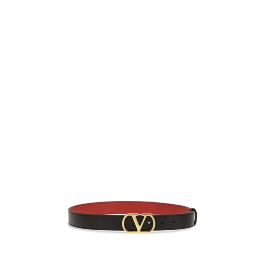 Valentino Garavani Black Calf Leather Bos Taurus Regular Belt Curated Luxury Accessories by Orvyn