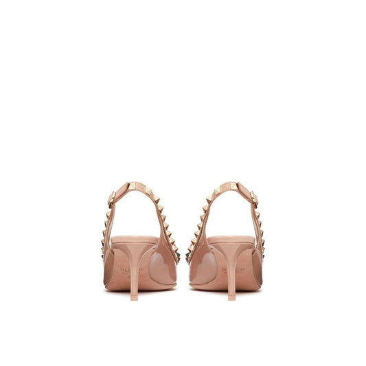 Valentino Garavani Beige Calfskin Mid Heel Pumps Curated Luxury Accessories by Orvyn