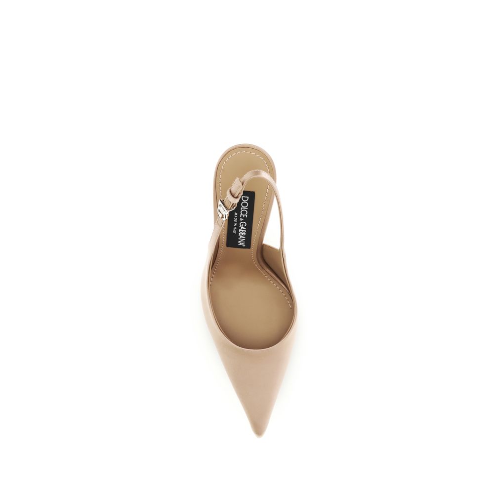 Dolce & Gabbana Beige Silk Pumps Curated Luxury Accessories by Orvyn
