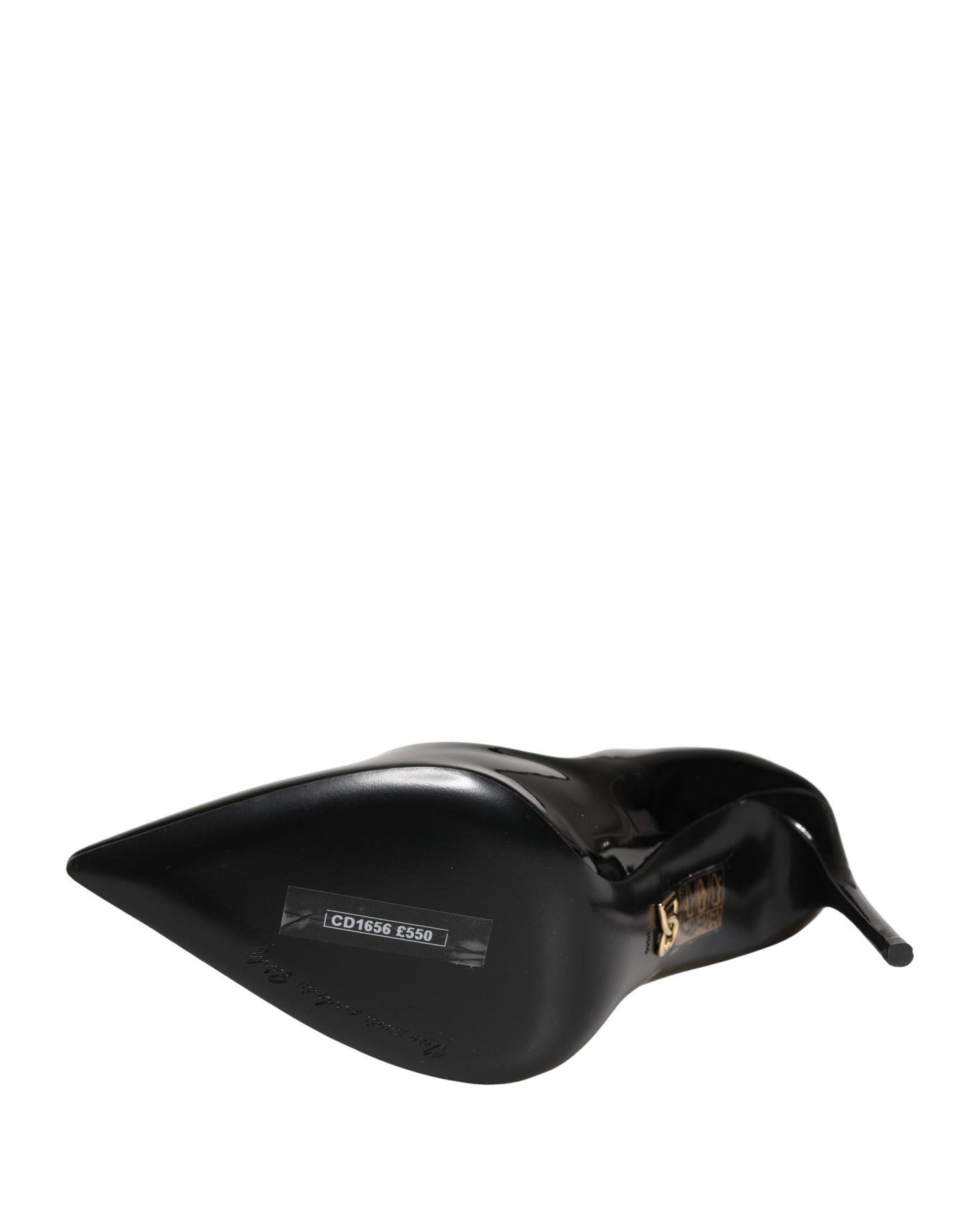 Dolce & Gabbana Black Calf Leather Stiletto Heels Pumps Shoes Curated Luxury Accessories by Orvyn