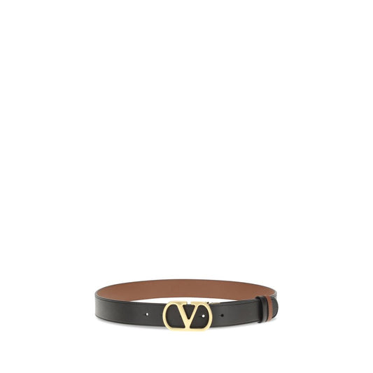 Valentino Garavani Black Calf Leather Bos Taurus Regular Belt Curated Luxury Accessories by Orvyn