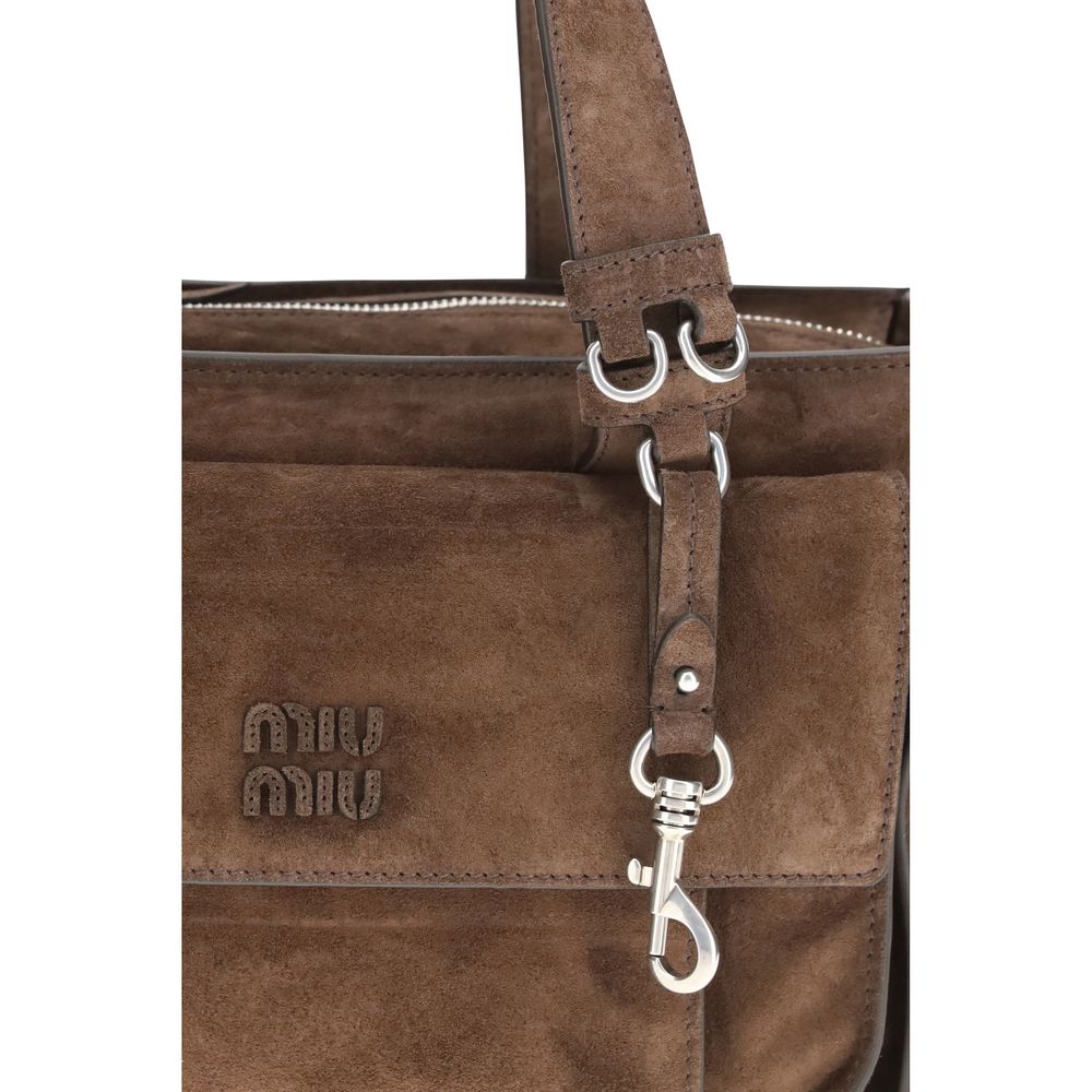 Miu Miu Brown Calf Leather Bos Taurus Shoulder Bag Curated Luxury Accessories by Orvyn