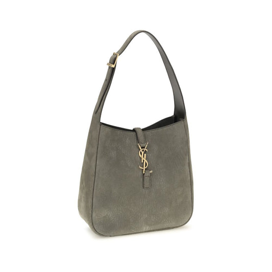 Saint Laurent Gray 5 À 7 Supple Small Bag In Grained Nubuck Small Shoulder Bag Curated Luxury Accessories by Orvyn