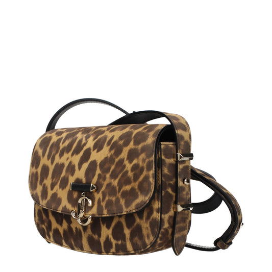 Jimmy Choo Crossbody Tasche Braun Veloursleder Damen Gold Logo Luxury Tasche Schweiz