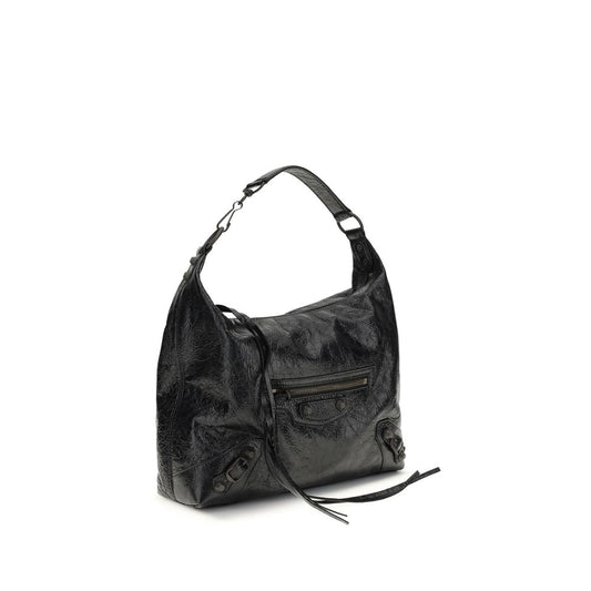 Balenciaga Black Lamb Ovis Aries Aries Shoulder Bag Curated Luxury Accessories by Orvyn