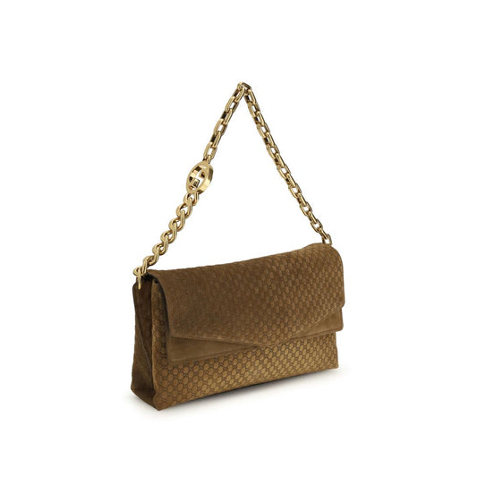 Gucci Brown large Suede Shoulder Bag