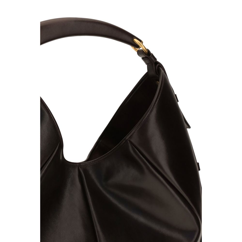 Saint Laurent Brown Calf Leather Bos Taurus Shoulder Bag Curated Luxury Accessories by Orvyn