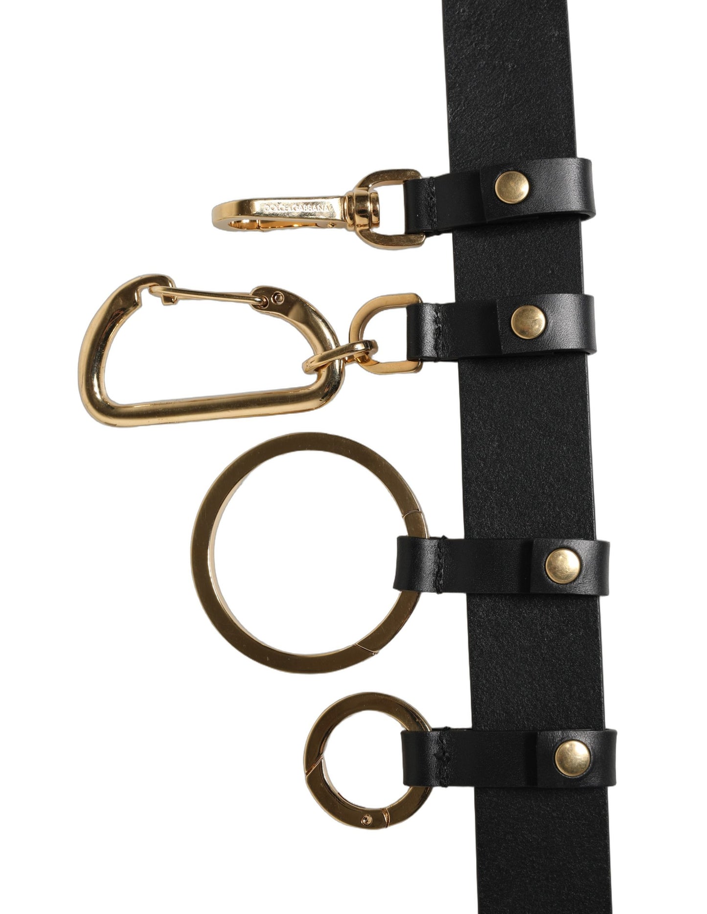 Dolce & Gabbana Black Calf Leather Gold Metal Buckle Men Belt Curated Luxury Accessories by Orvyn