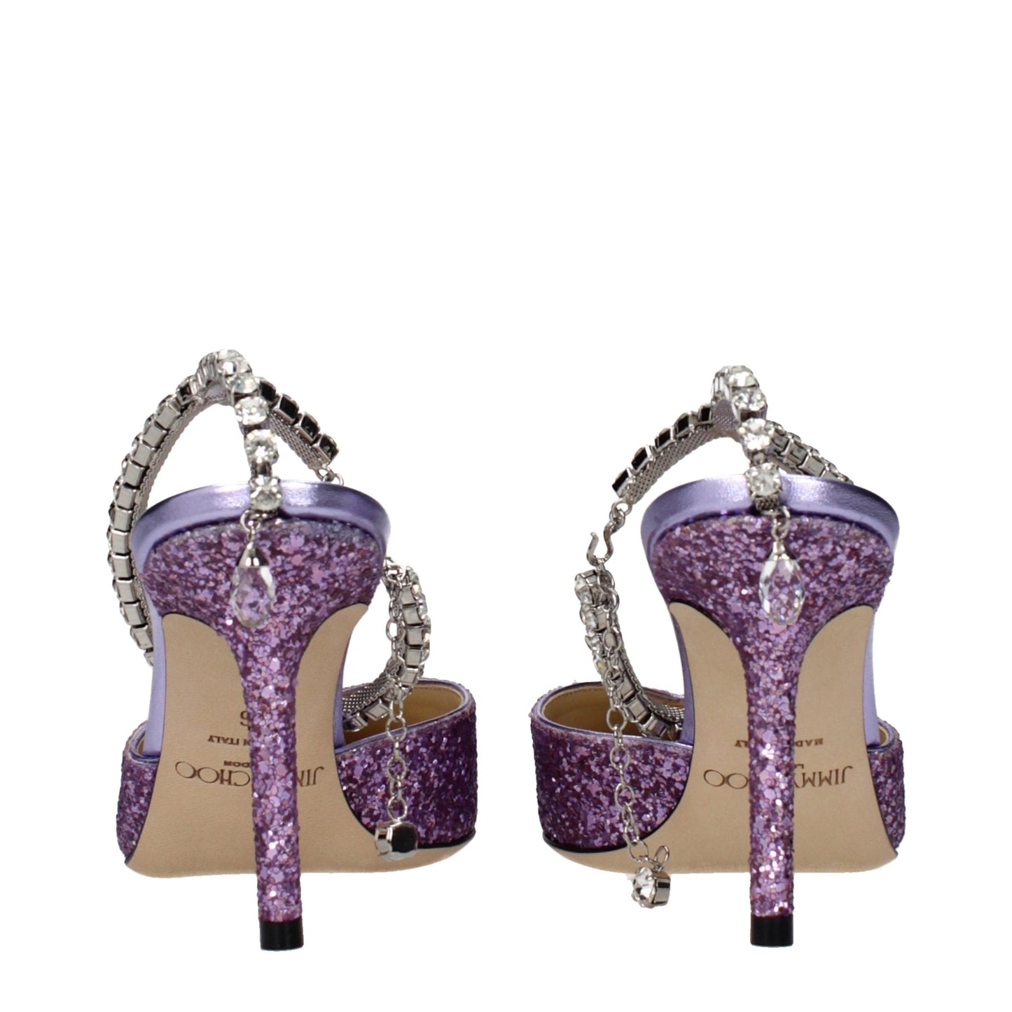 Jimmy Choo Purple Plastic Stiletto Heel Sandals Curated Luxury Accessories by Orvyn