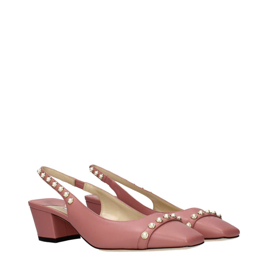 Jimmy Choo Pink Leather Platform Sandals Curated Luxury Accessories by Orvyn