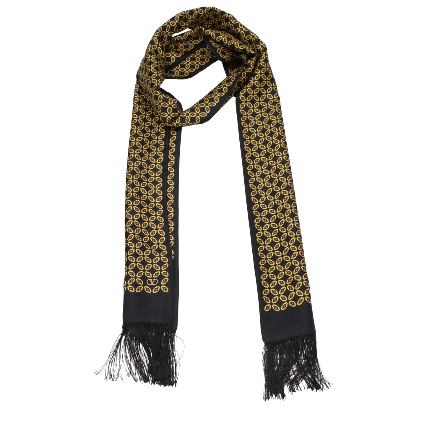 Valentino Garavani Black Silk Foulard Curated Luxury Accessories by Orvyn