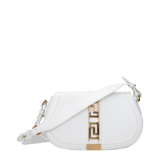 Versace Greca Goddess White Leather Crossbody Bag