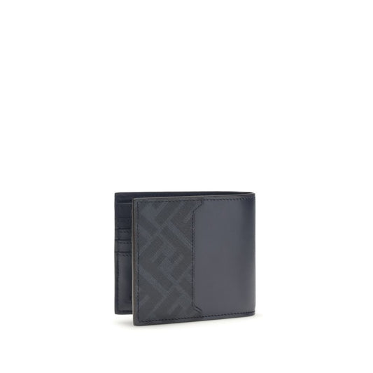 Fendi Blue Calf Leather Bos Taurus Wallet Curated Luxury Accessories by Orvyn