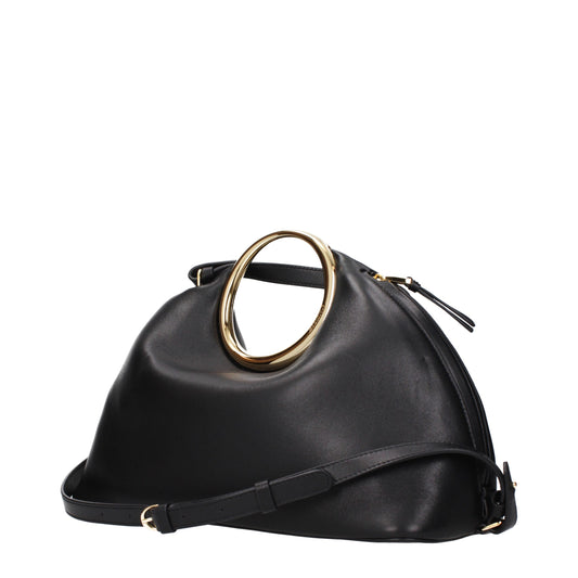 Jacquemus Le Rond Carré Black Leather Handbag