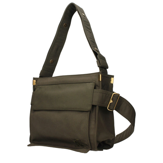 Burberry Small Trench Tote Green Fabric Shoulder Bag