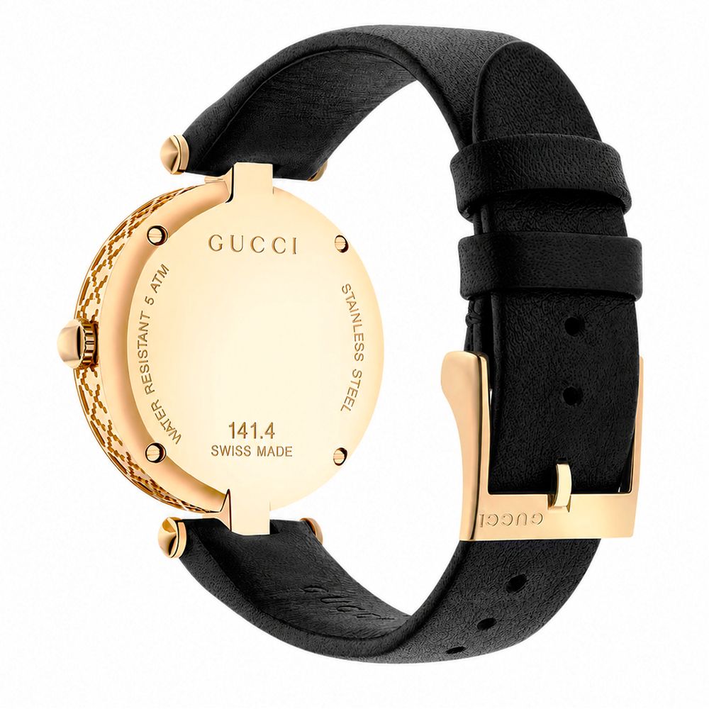 Gucci Black Leather Dress Watch Curated Luxury Accessories by Orvyn