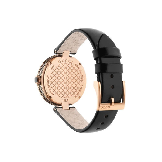 Gucci Black Leather Dress Watch Curated Luxury Accessories by Orvyn