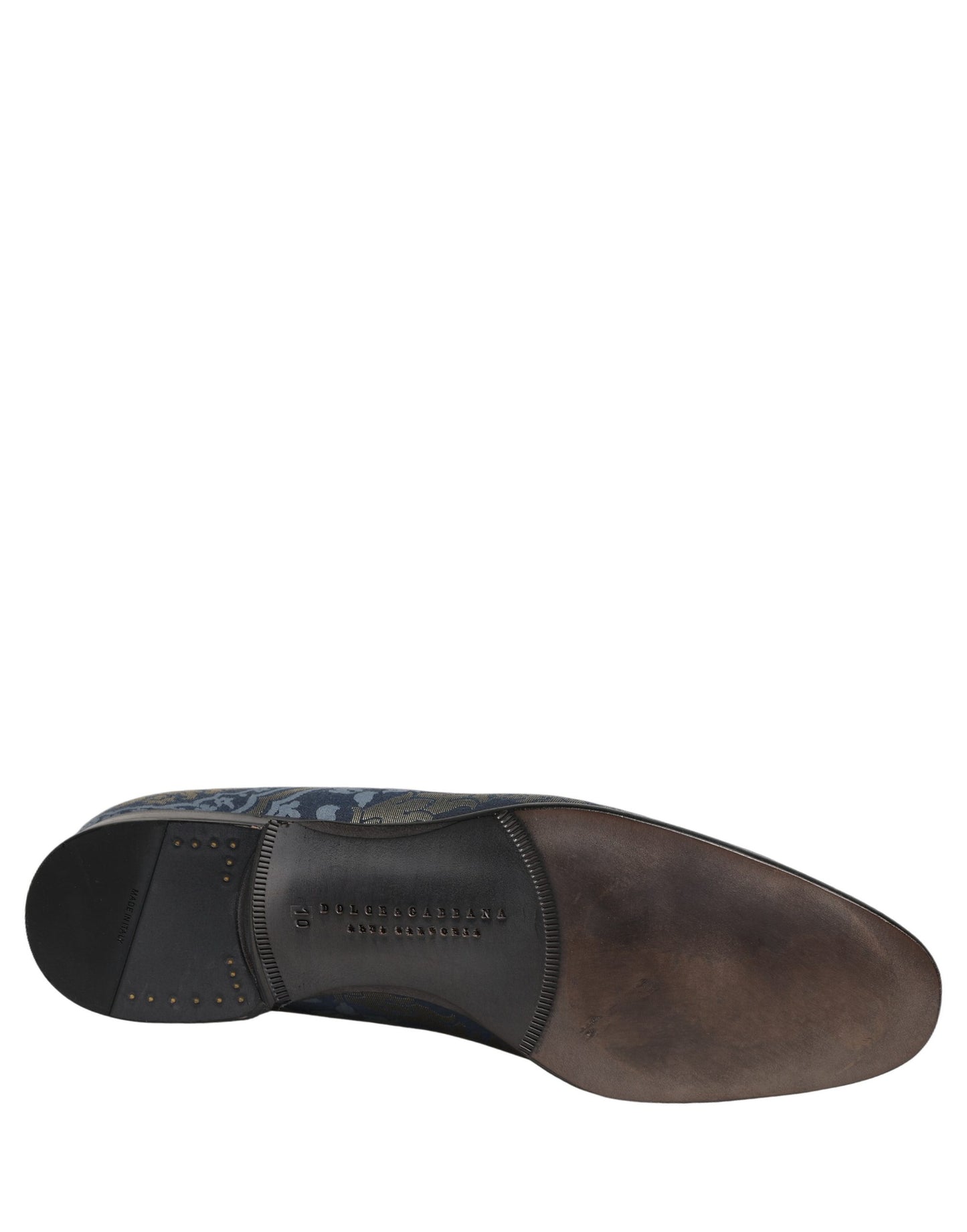 Dolce & Gabbana Blue Floral Brocade Slip On Loafers Shoes Curated Luxury Accessories by Orvyn