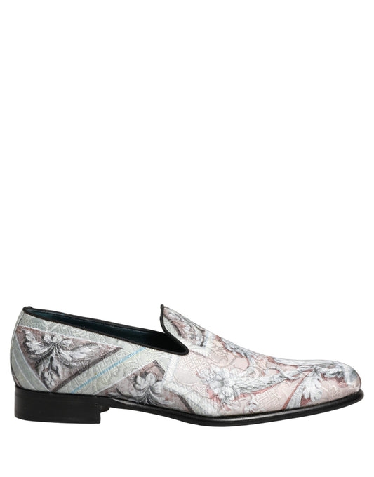 Dolce & Gabbana Multicolor Velvet Baroque Dress Loafers Shoes Curated Luxury Accessories by Orvyn