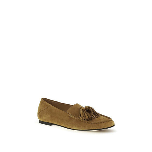 Dear Frances Beige Calf Leather Bos Taurus Slip-On Loafers Curated Luxury Accessories by Orvyn