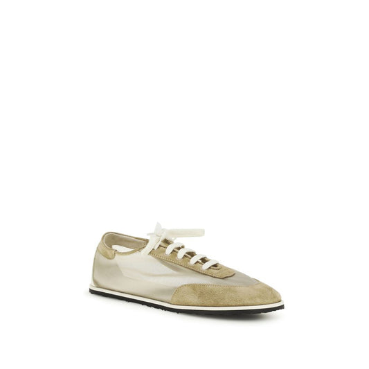 Dear Frances Beige Calf Leather Bos Taurus Low Top Sneakers Curated Luxury Accessories by Orvyn