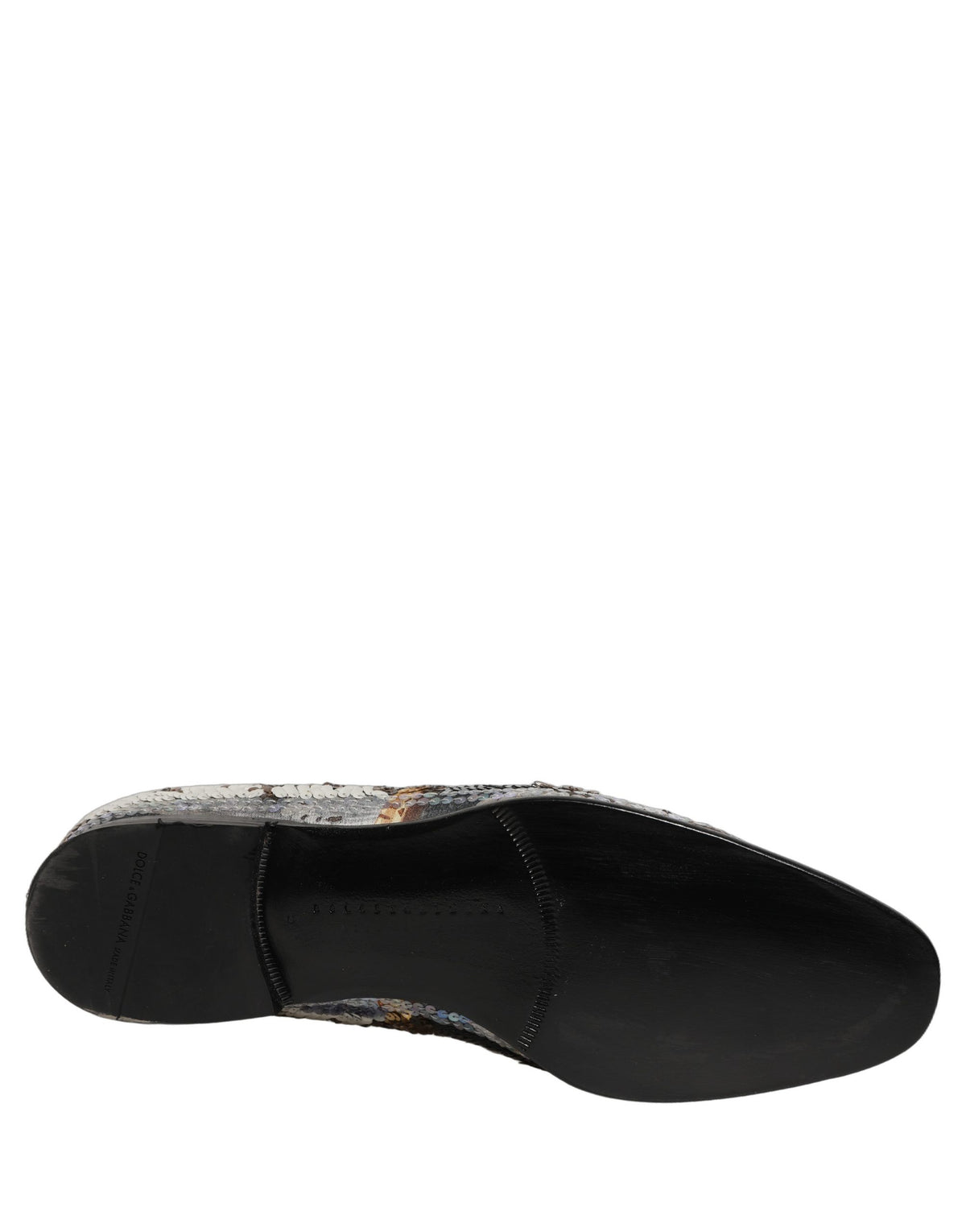 Dolce & Gabbana Multicolor Embroidered Sequin Loafers Shoes rot