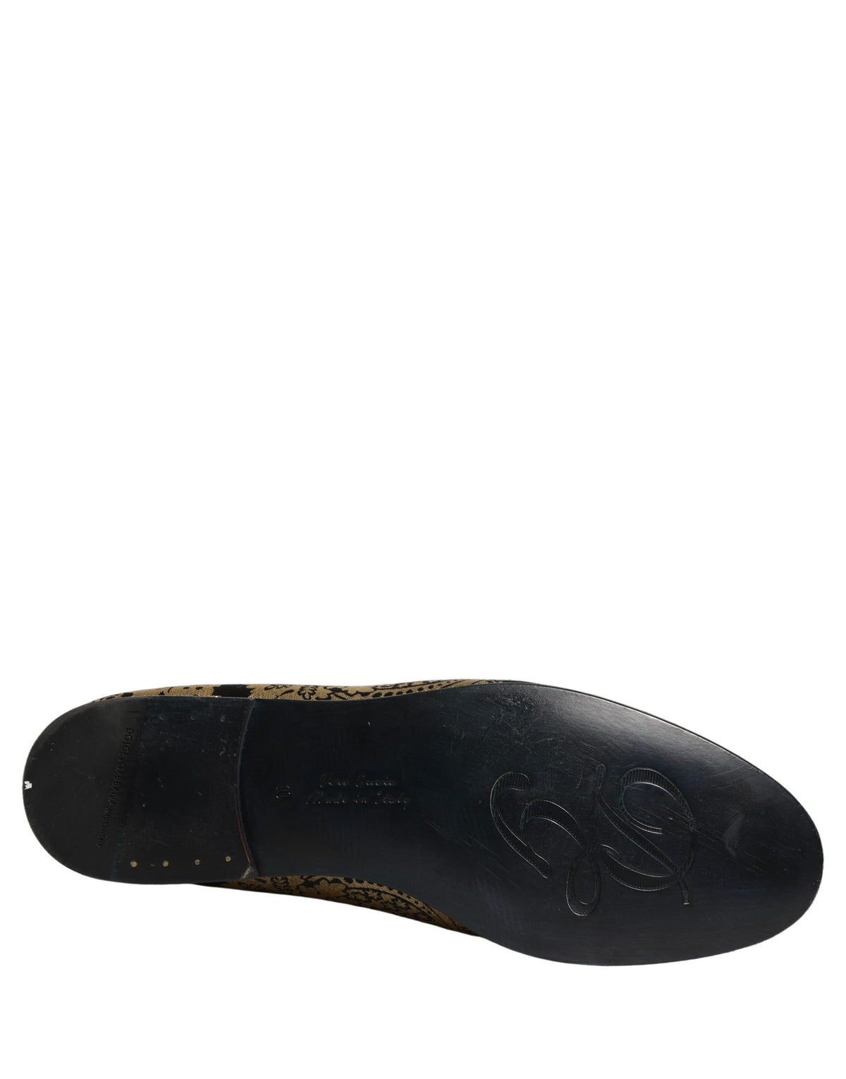 Dolce & Gabbana Gold 'Slip-On' Mini Loafers