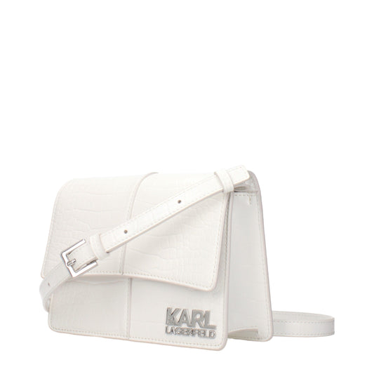 Karl Lagerfeld White Polyethylene Crossbody Bag Curated Luxury Accessories by Orvyn
